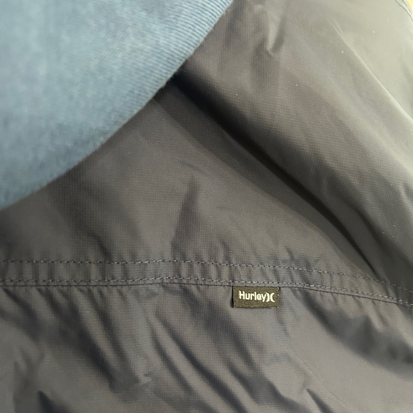 Like New Hurley Men's All-City  Dark Blue Hooded Jacket size M - Picture 9 of 15